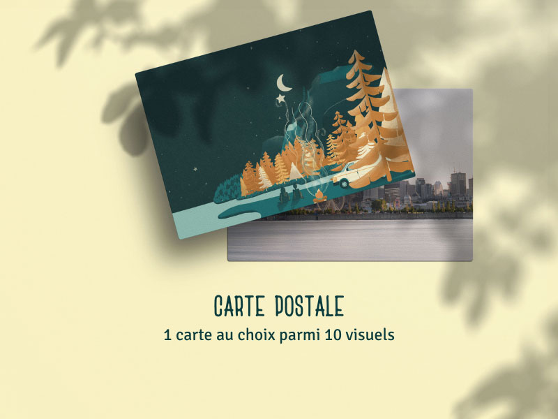 Contrepartie : 1 carte postale
