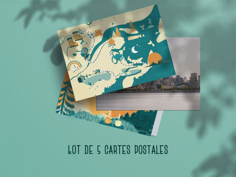 Contrepartie : Lot de 5 cartes postales